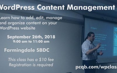WordPress Content Management Class – Farmingdale SBDC